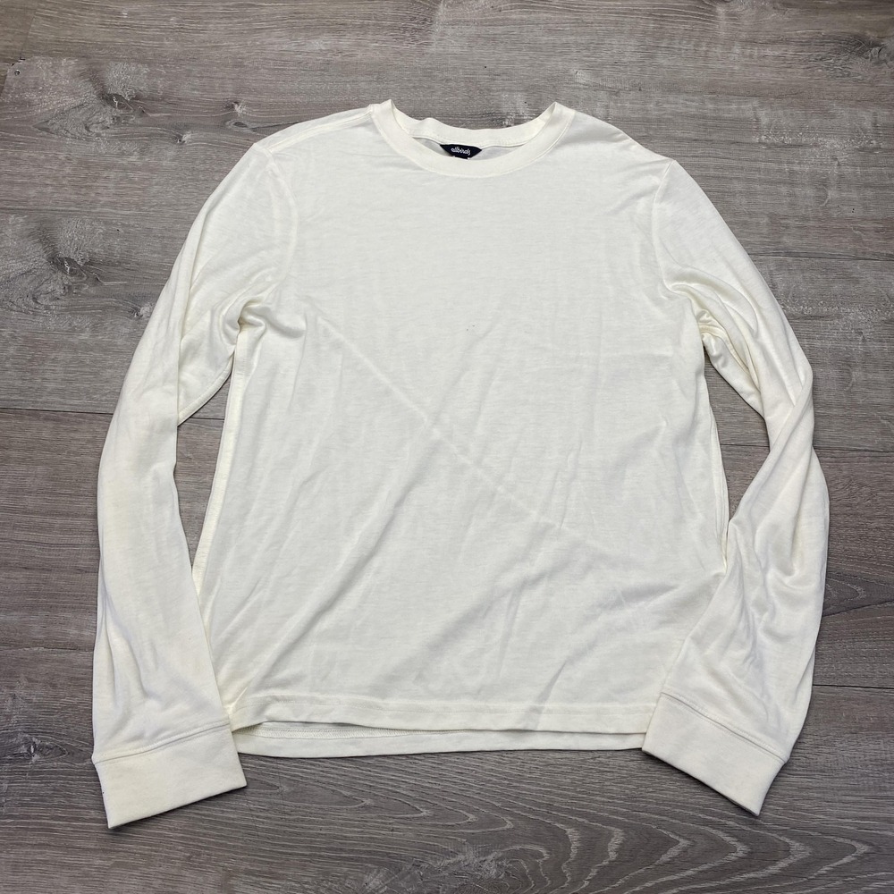 Allbirds Sweater Mens Medium White Lightweight Crew Neck‎ Long Sleeve Knit
